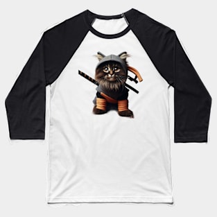 Darling Ninja Kitty Ninja Cat Baseball T-Shirt